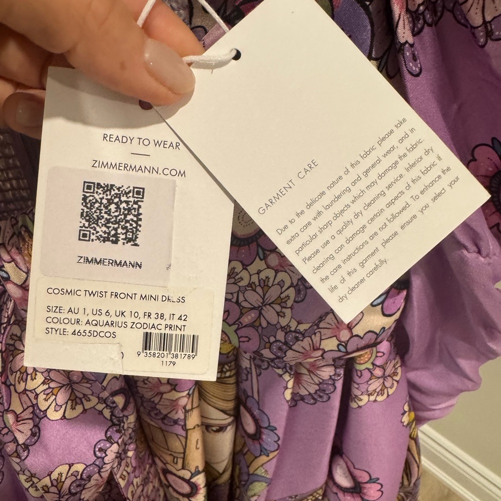 ZIMMERMANN Cosmic Twist Front Mini Dress - Picture 12 of 12